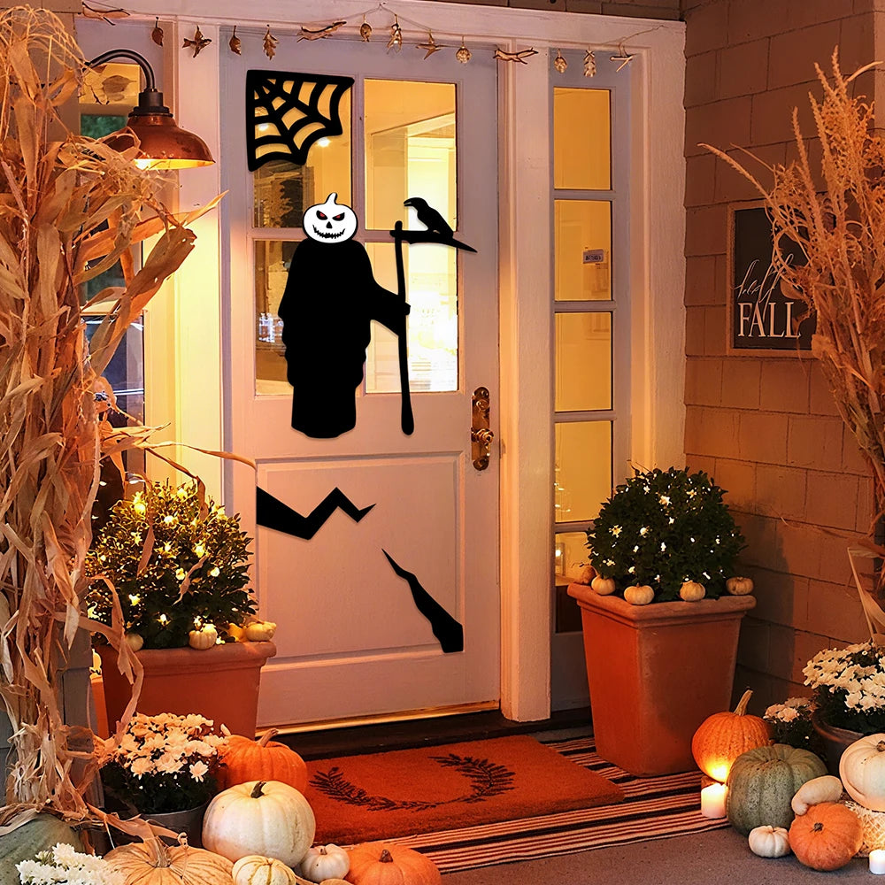 Halloween Skeleton and Pumpkin DIY Window and Door Stickers