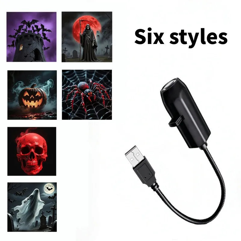 USB Halloween Ghost and Skull LED Projector Night Light