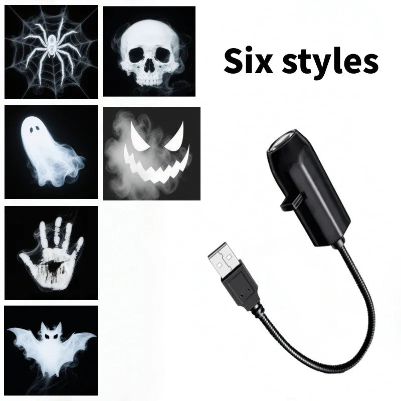 USB Halloween Ghost and Skull LED Projector Night Light