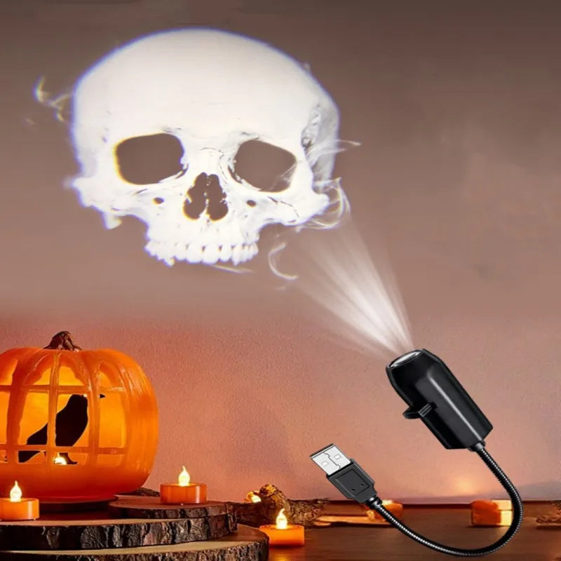 USB Halloween Ghost and Skull LED Projector Night Light