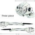 Realistic Halloween Skeleton Stakes with Skull and Arms for Garden Lawn Decor