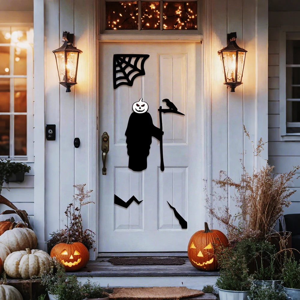Halloween Skeleton and Pumpkin DIY Window and Door Stickers